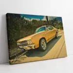 Sarı Klasik Spor Araba | Kanvas Tablo | Cam Tablo | Mdf Tablo | A01145