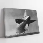 Kalkış Yapan Zeplin | Kanvas Tablo | Cam Tablo | Mdf Tablo | A01180