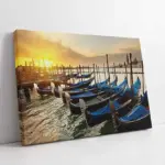 İskelede Gondollar | Kanvas Tablo | Cam Tablo | Mdf Tablo | A01194