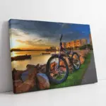 Deniz Kıyısında Bisiklet | Kanvas Tablo | Cam Tablo | Mdf Tablo | A01197