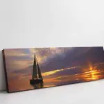 Gün Batımında Yelkenli | Kanvas Tablo | Cam Tablo | Mdf Tablo | A01232