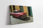 Kübada Kırmızı Klasik Araba | Kanvas Tablo | Cam Tablo | Mdf Tablo | A01241