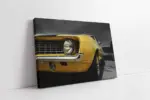 Sarı Klasik Spor Araba | Kanvas Tablo | Cam Tablo | Mdf Tablo | A01243