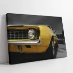 Sarı Klasik Spor Araba | Kanvas Tablo | Cam Tablo | Mdf Tablo | A01243