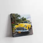 Sarı Klasik Araba | Kanvas Tablo | Cam Tablo | Mdf Tablo | A01244