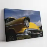 Sarı Klasik Araba | Kanvas Tablo | Cam Tablo | Mdf Tablo | A01247