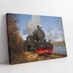 Hareket Eden Buharlı Tren | Kanvas Tablo | Cam Tablo | Mdf Tablo | A01264