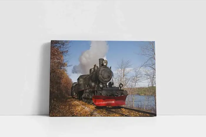 Hareket Eden Buharlı Tren | Kanvas Tablo | Cam Tablo | Mdf Tablo | A01264 - Görsel 2
