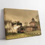 Durağa Yaklaşan Tren | Kanvas Tablo | Cam Tablo | Mdf Tablo | A01267