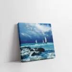 Dalgalı Denizde Yelkenliler | Kanvas Tablo | Cam Tablo | Mdf Tablo | A01272