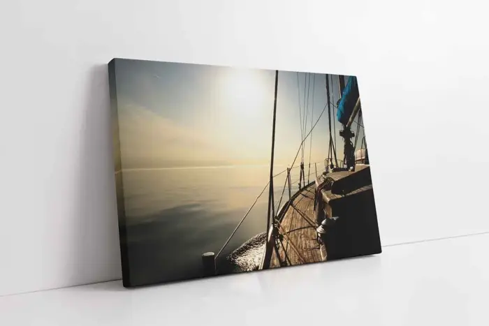Sakin Denizde Yelkenli | Kanvas Tablo | Cam Tablo | Mdf Tablo | A01274 - Görsel 1