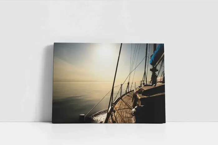 Sakin Denizde Yelkenli | Kanvas Tablo | Cam Tablo | Mdf Tablo | A01274 - Görsel 2
