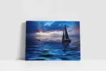Sakin Denizde Yelkenli | Kanvas Tablo | Cam Tablo | Mdf Tablo | A01275 - Görsel 2
