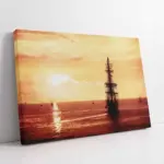 Denizde Kalyon Ve Yelkenliler | Kanvas Tablo | Cam Tablo | Mdf Tablo | A01278