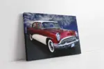 Kırmızı Klasik Araba | Kanvas Tablo | Cam Tablo | Mdf Tablo | A01285