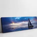 Sakin Denizde Yelkenli | Kanvas Tablo | Cam Tablo | Mdf Tablo | A01293