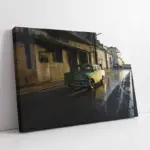 Kübada Yeşil Klasik Araba | Kanvas Tablo | Cam Tablo | Mdf Tablo | A01294