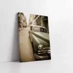 Kübada Siyah Beyaz Klasik Araba | Kanvas Tablo | Cam Tablo | Mdf Tablo | A01296