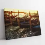 Gün Batımında Gondollar | Kanvas Tablo | Cam Tablo | Mdf Tablo | A01298