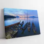 Gün Batımında Gondollar | Kanvas Tablo | Cam Tablo | Mdf Tablo | A01300