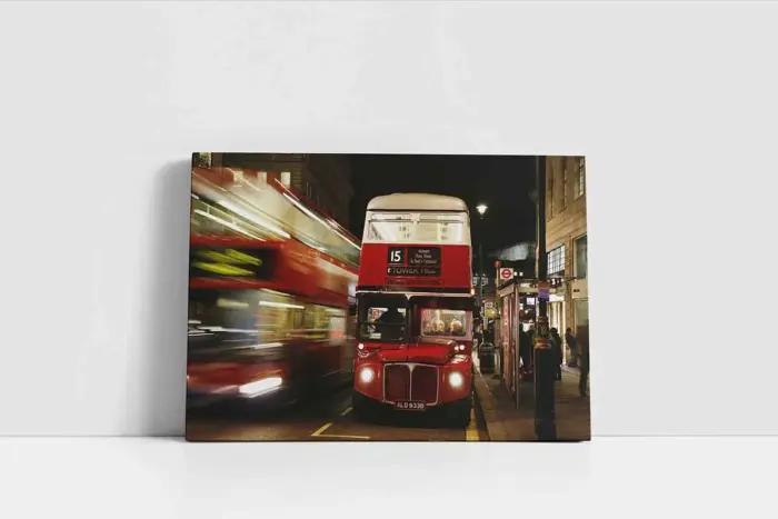 Londra Kırmızı Otobüs | Kanvas Tablo | Cam Tablo | Mdf Tablo | A01306 - Görsel 2