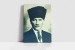 Kalpaklı Atatürk | Kanvas Tablo | Cam Tablo | Mdf Tablo | A02005 - Görsel 2