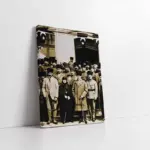 Atatürk Ve Latife Hanım Meclis Önünde | Kanvas Tablo | Cam Tablo | Mdf Tablo | A02007