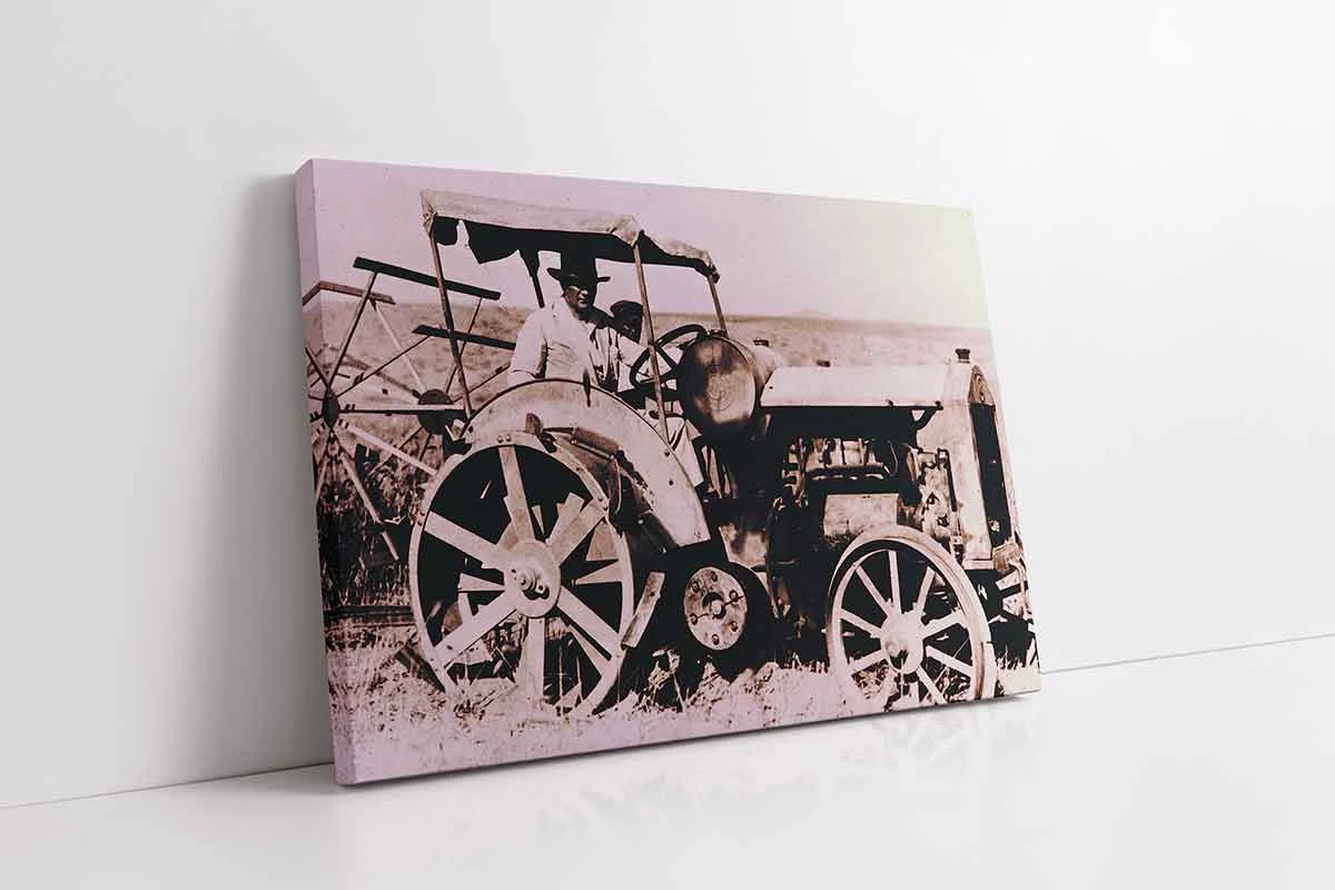 KA02008-10 Atatürk Traktör Kullanırken | Kanvas Tablo | Cam Tablo | Mdf Tablo | A02008 - Görsel 1