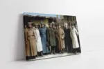Atatürk Subaylarla Birlikte | Kanvas Tablo | Cam Tablo | Mdf Tablo | A02012