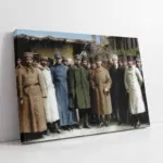 Atatürk Subaylarla Birlikte | Kanvas Tablo | Cam Tablo | Mdf Tablo | A02012