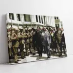 Atatürk Askerlerle | Kanvas Tablo | Cam Tablo | Mdf Tablo | A02020