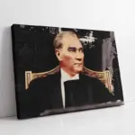 Atatürk Otururken | Kanvas Tablo | Cam Tablo | Mdf Tablo | A02026