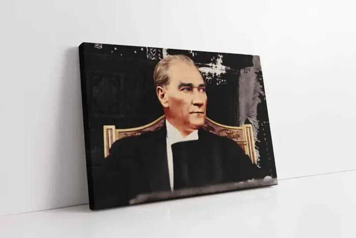 Atatürk Otururken | Kanvas Tablo | Cam Tablo | Mdf Tablo | A02026 - Görsel 1