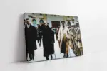 Atatürk Askerleri Selamlarken | Kanvas Tablo | Cam Tablo | Mdf Tablo | A02027