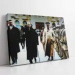 Atatürk Askerleri Selamlarken | Kanvas Tablo | Cam Tablo | Mdf Tablo | A02027