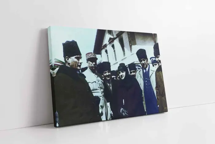 Atatürk Ve Latife Hanım | Kanvas Tablo | Cam Tablo | Mdf Tablo | A02031 - Görsel 1
