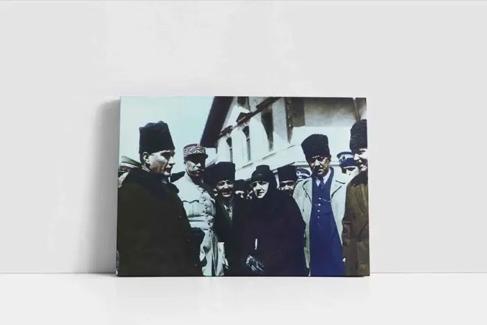 Atatürk Ve Latife Hanım | Kanvas Tablo | Cam Tablo | Mdf Tablo | A02031 - Görsel 2