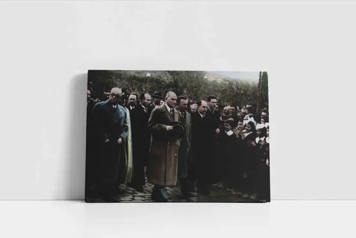 Atatürk Ve Çocuklar | Kanvas Tablo | Cam Tablo | Mdf Tablo | A02040 - Görsel 2