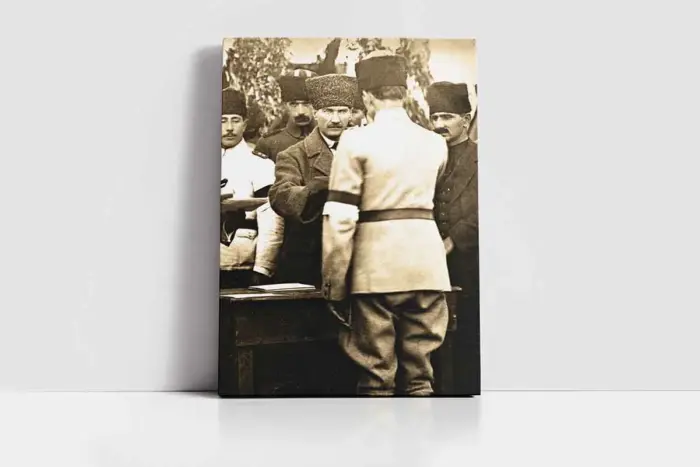 Atatürk Ve Silah Arkadaşları | Kanvas Tablo | Cam Tablo | Mdf Tablo | A02042 - Görsel 2