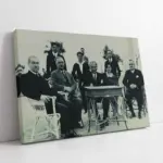 Atatürk Arkadaşlarıyla Otururken | Kanvas Tablo | Cam Tablo | Mdf Tablo | A02049