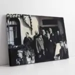 Atatürk Sohbet Ederken | Kanvas Tablo | Cam Tablo | Mdf Tablo | A02051