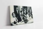 Atatürk Cumhuriyet Balosu Yemeğinde | Kanvas Tablo | Cam Tablo | Mdf Tablo | A02070