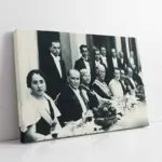 Atatürk Cumhuriyet Balosu Yemeğinde | Kanvas Tablo | Cam Tablo | Mdf Tablo | A02070