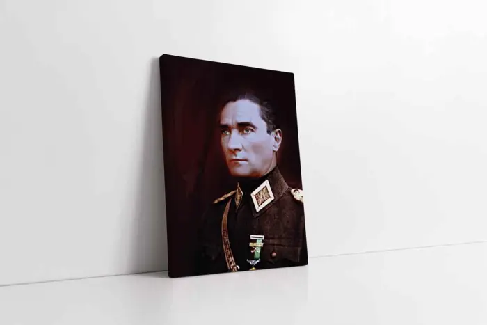 Atatürk Askeri Kıyafetli | Kanvas Tablo | Cam Tablo | Mdf Tablo | A02077 - Görsel 1