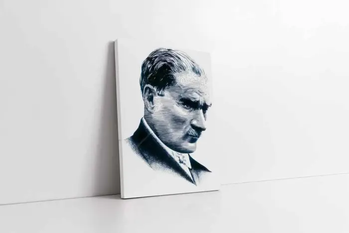 Atatürk Portre Eskizi | Kanvas Tablo | Cam Tablo | Mdf Tablo | A02079 - Görsel 1