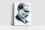 Atatürk Portre Eskizi | Kanvas Tablo | Cam Tablo | Mdf Tablo | A02079 - Görsel 2