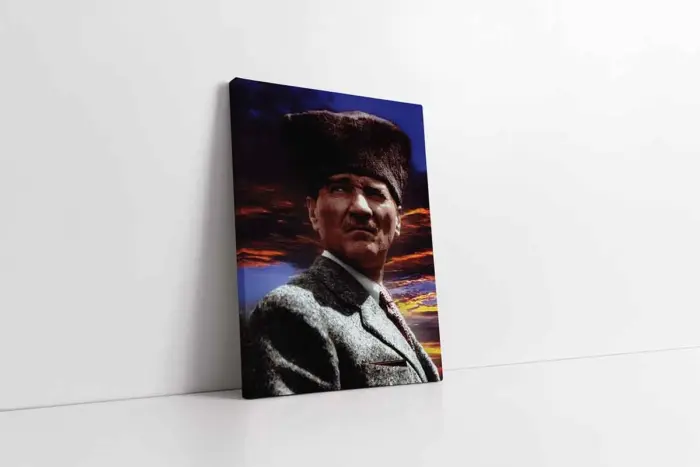 Atatürk Uzaklara Bakarken | Kanvas Tablo | Cam Tablo | Mdf Tablo | A02081 - Görsel 1