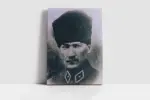 Kalpaklı Atatürk | Kanvas Tablo | Cam Tablo | Mdf Tablo | A02084 - Görsel 2