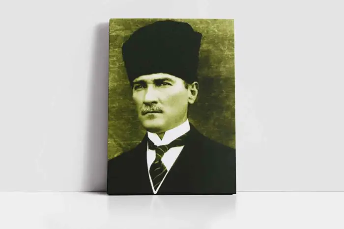 Kalpaklı Atatürk | Kanvas Tablo | Cam Tablo | Mdf Tablo | A02091 - Görsel 2