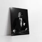 Siyah Beyaz Atatürk | Kanvas Tablo | Cam Tablo | Mdf Tablo | A02113